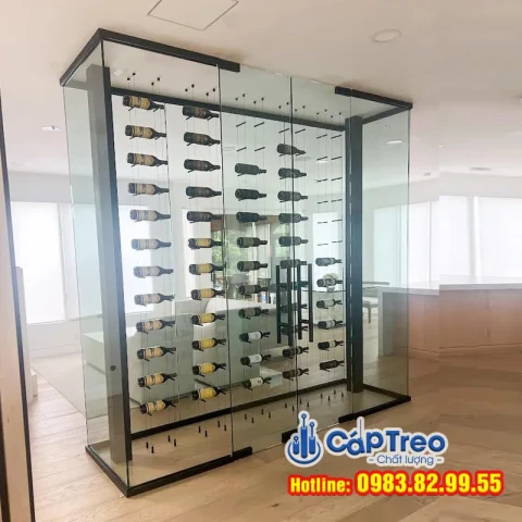 Kệ Treo Rượu Dây Cáp - DS05