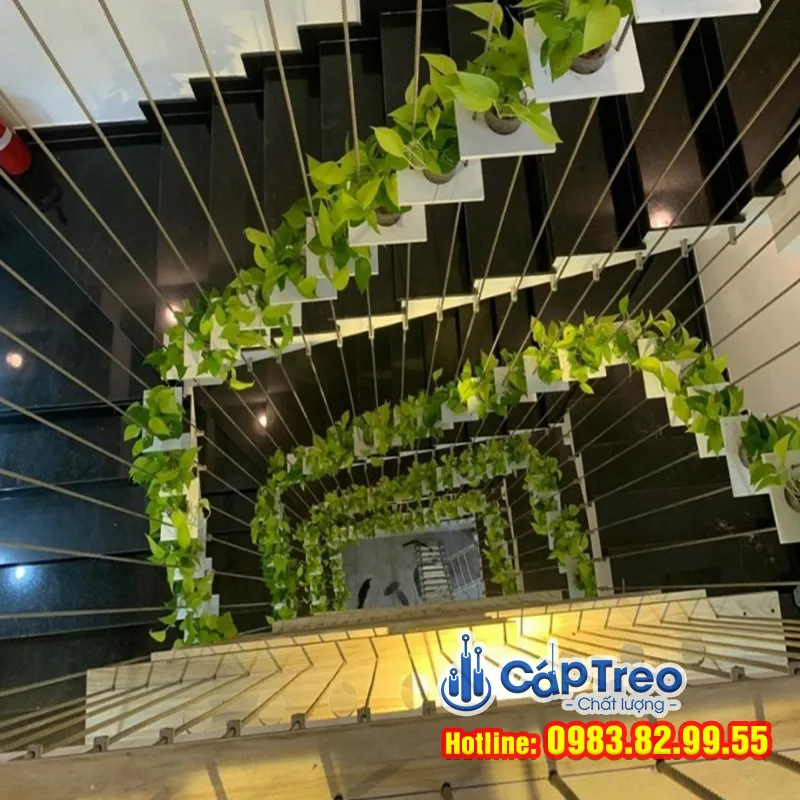 Cầu thang dây cáp đẹp