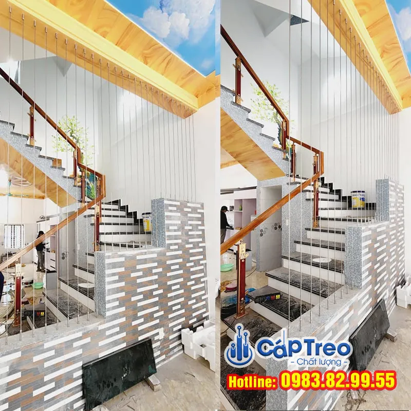 Cầu thang dây cáp đẹp