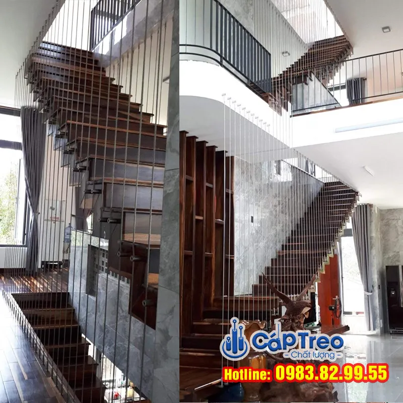 Cầu thang dây cáp đẹp