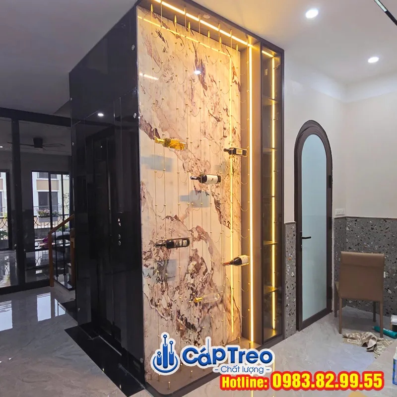 Tủ rượu dây cáp đẹp hiện đại