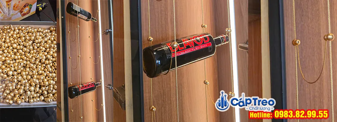 Xỏ cáp treo rượu